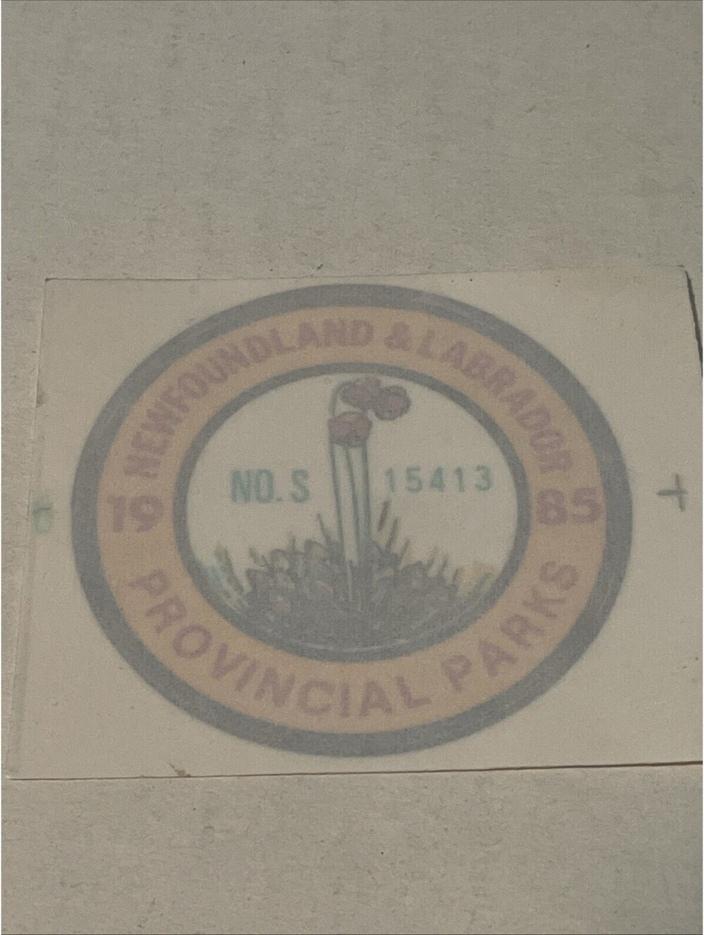 Vintage 1985 Newfoundland Provincial Parks Sticker Permit Hunting Pass
